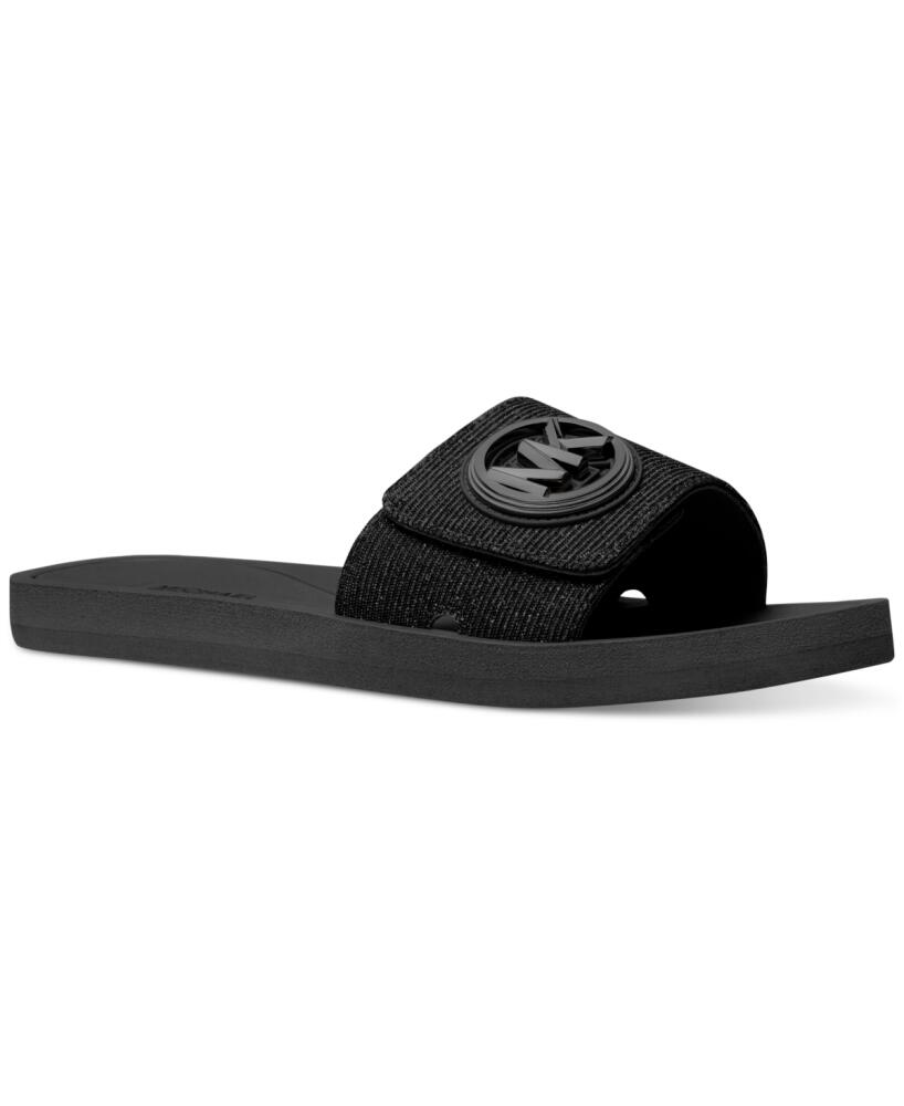 Michael Michael Kors Women's Mk Charm Pool Slide Slip-On Flat Sandals - Black Cover