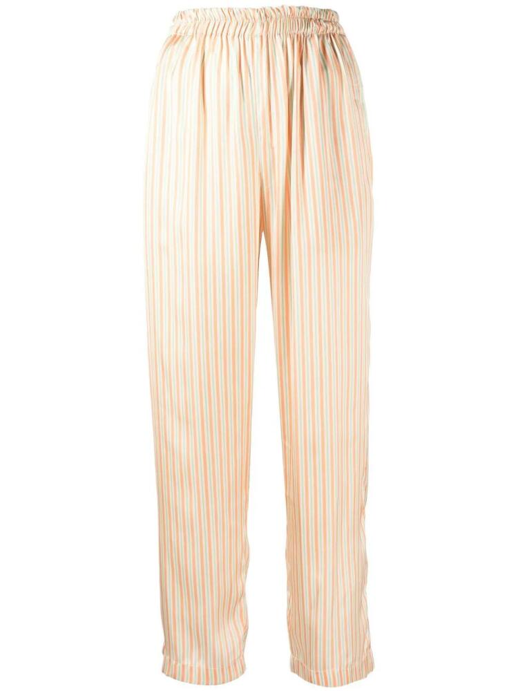 Bambah stripe-print straight-leg trousers - Orange Cover