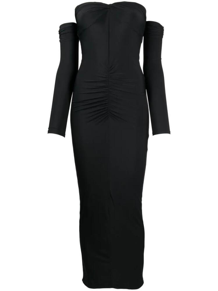 Fleur Du Mal bandeau ruched midi dress - Black Cover