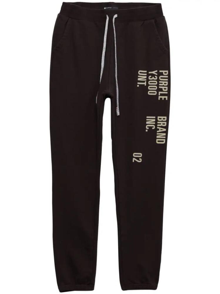 Purple Brand logo-print track pants - Black Cover