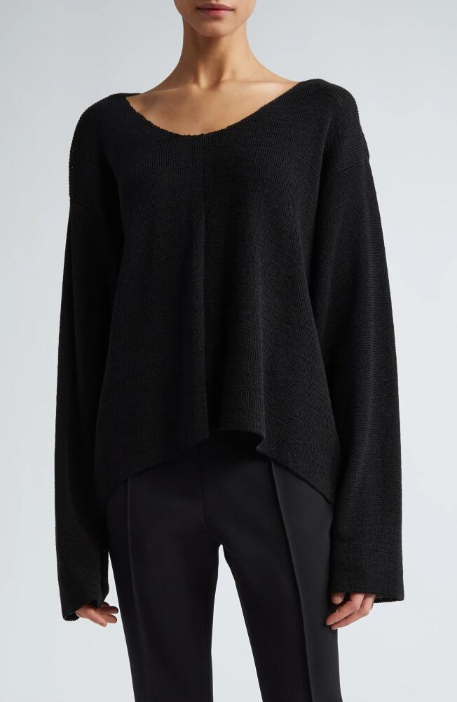 The Row Flo Linen Sweater in Black Cover