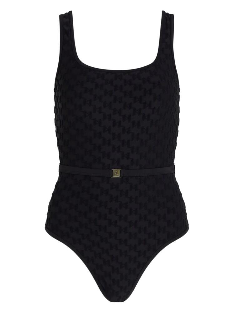 Karl Lagerfeld monogram-print swimsuit - Black Cover