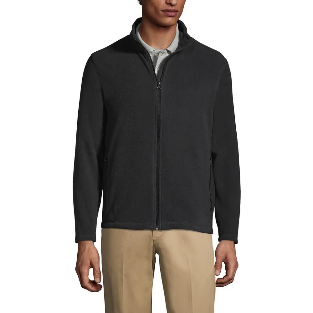 Lands' End Full-Zip Mid-Weight Fleece Jacket in Dark Charcoal Cover