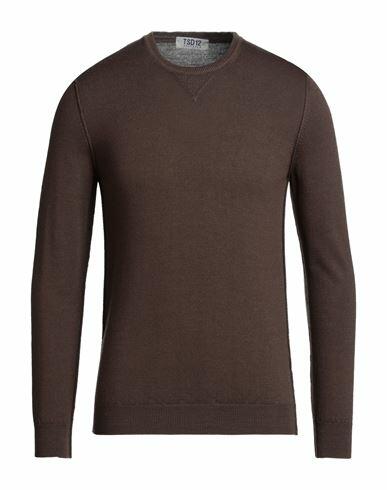 Tsd12 Man Sweater Brown Merino Wool, Acrylic Cover