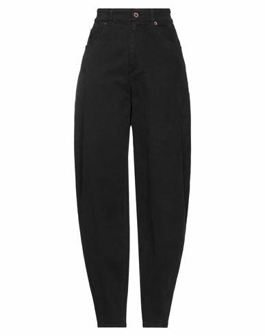 Avantgar Denim By European Culture Woman Pants Black Cotton, Polyester, Elastane Cover