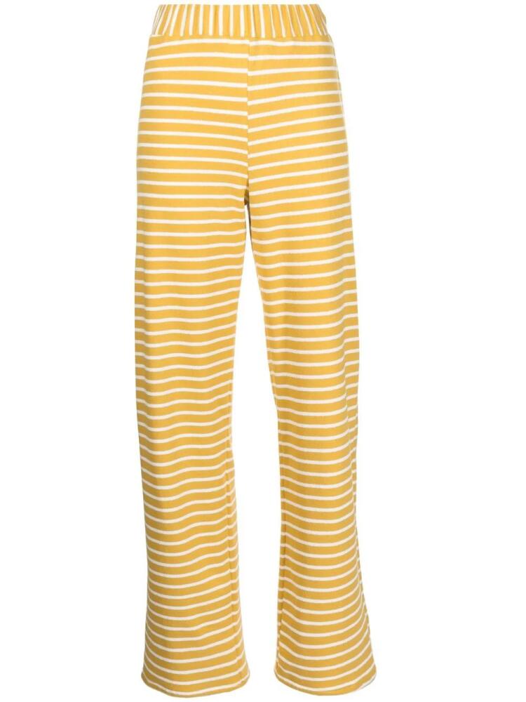 Bambah striped straight-leg trousers - Yellow Cover