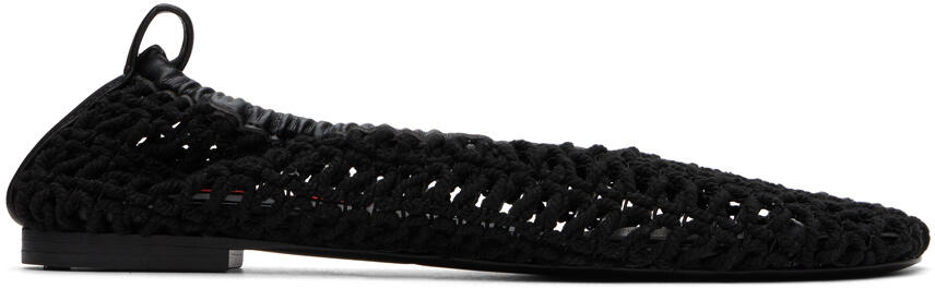 SIMONMILLER Black Crochet Riad Ballerina Flats Cover