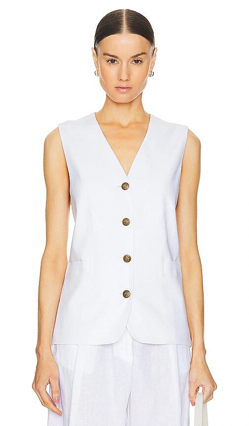 Rag & Bone Charlotte Vest in White Cover