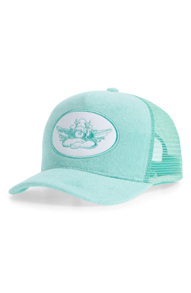 BOYS LIE Lover Terry Trucker Hat in Light/Pastel Green Cover