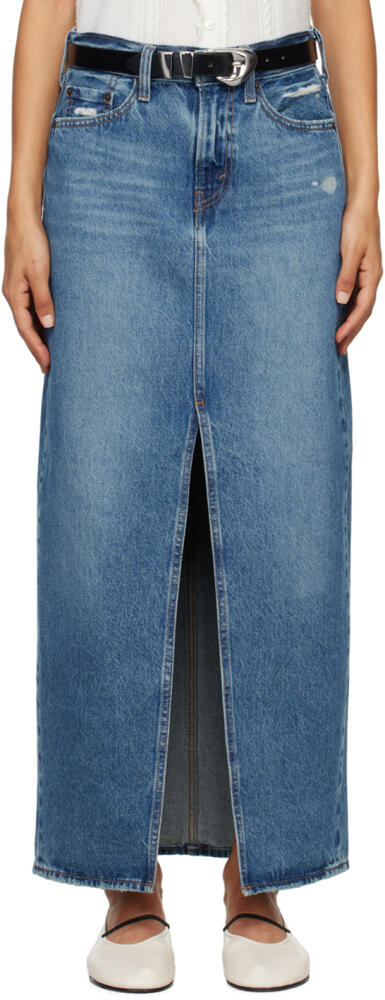 Levi's Blue Ankle Column Denim Midi Skirt Cover