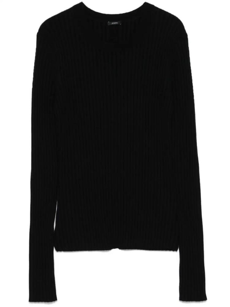 JOSEPH ribbed-knit crew-neck sweater - Black Cover