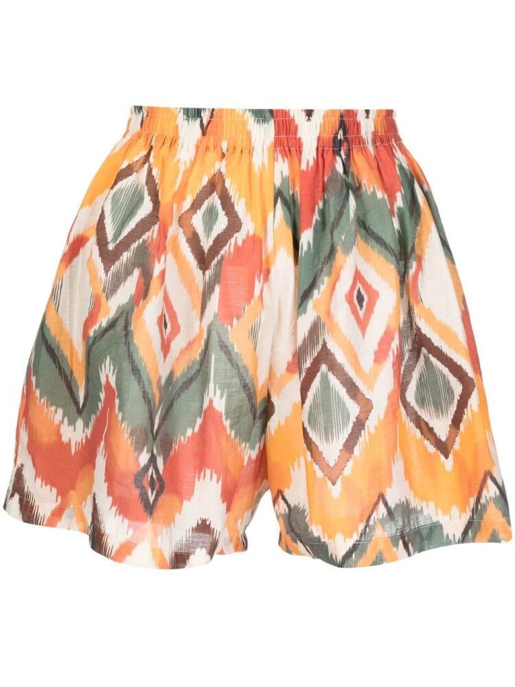 Bambah Argentina geometric shorts - Orange Cover