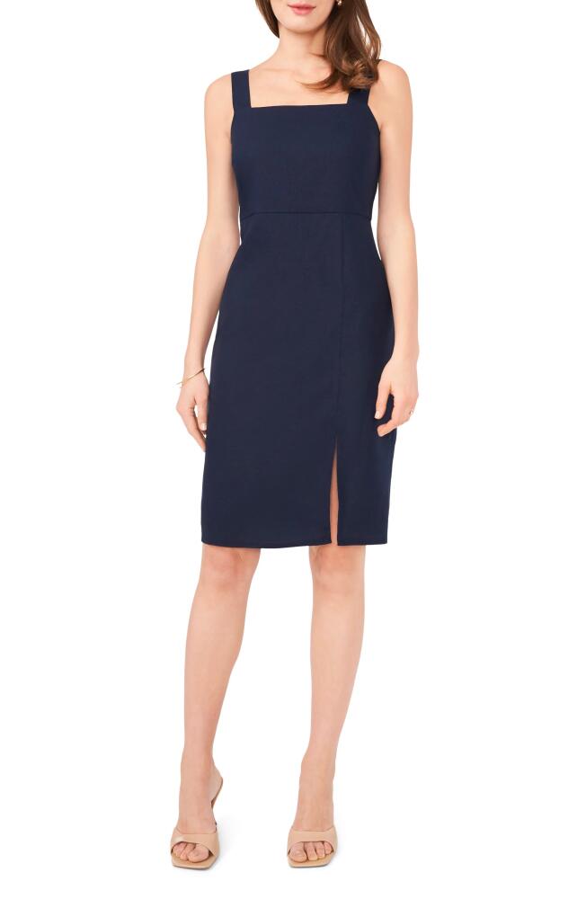 halogen(r) Square Neck Sheath Dress in Classic Navy Blue Cover