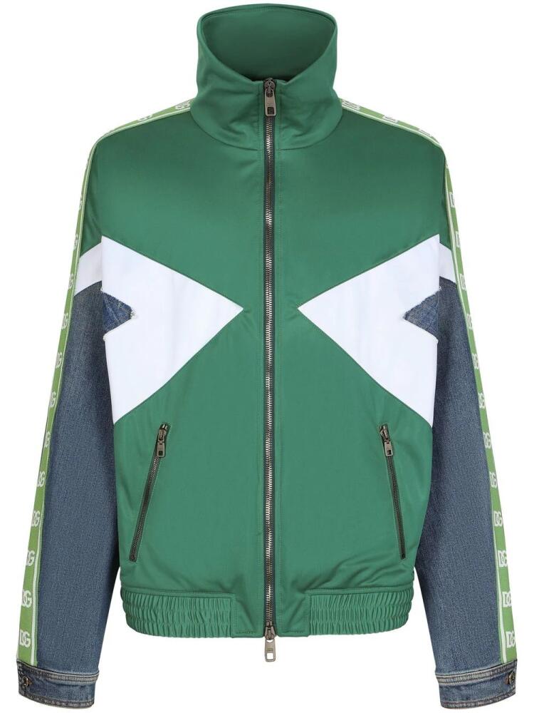 Dolce & Gabbana patchwork bomber jacket - Green Cover