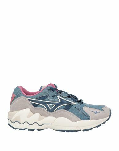 Mizuno Man Sneakers Light blue Leather, Textile fibers Cover