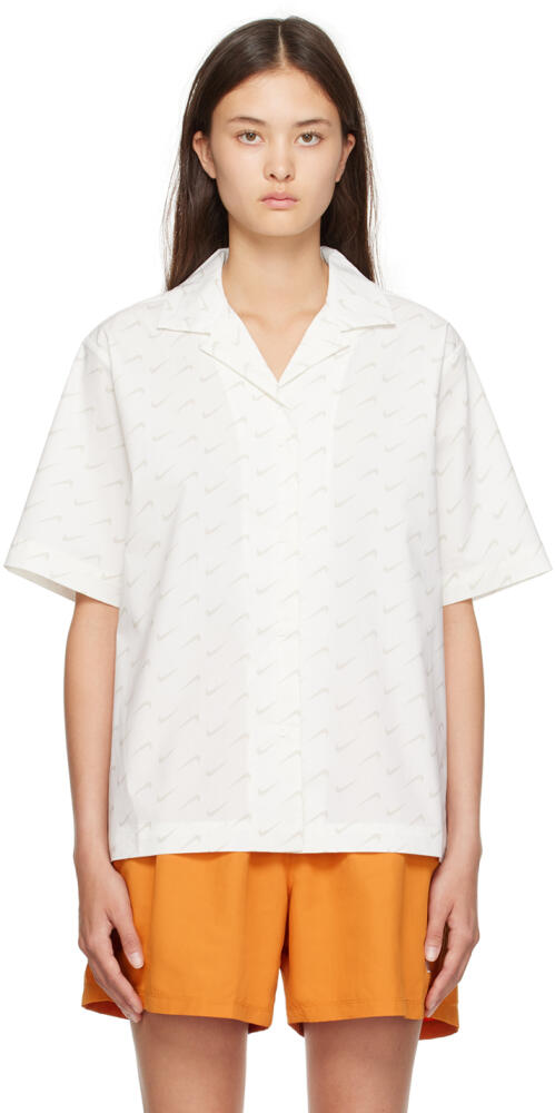 Nike White Pattern Shirt Cover