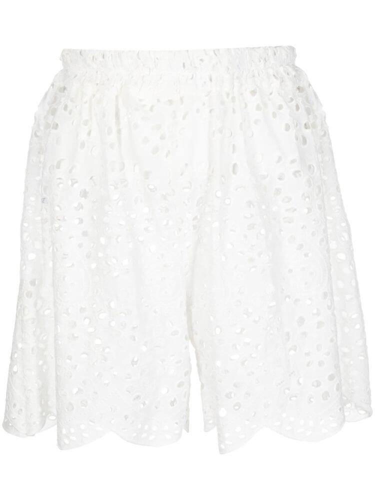 Bambah crochet fitted shorts - White Cover