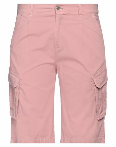 Grey Daniele Alessandrini Man Shorts & Bermuda Shorts Pink Cotton, Elastane Cover