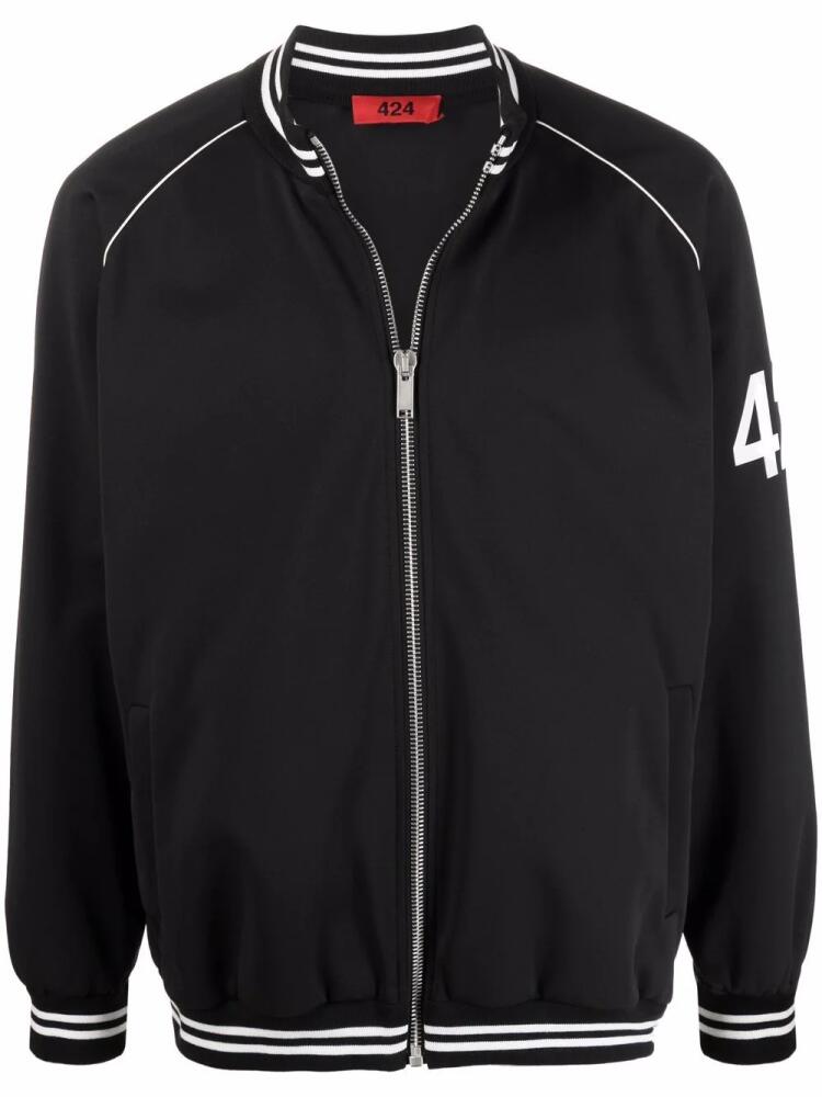 424 logo sleeve bomber jacket - Black Cover