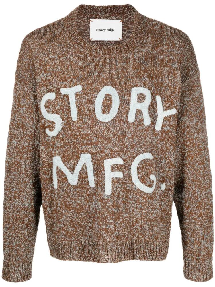 STORY mfg. Spinning organic-cotton jumper - Brown Cover