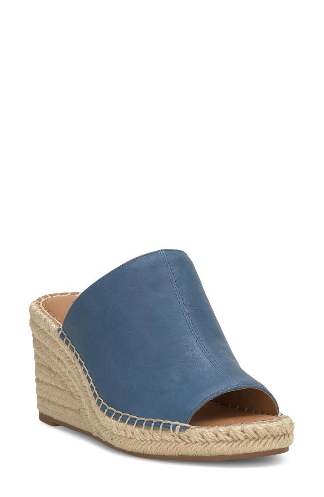 Lucky Brand Cabriah Espadrille Platform Wedge Slide Sandal in Light Blue Cover