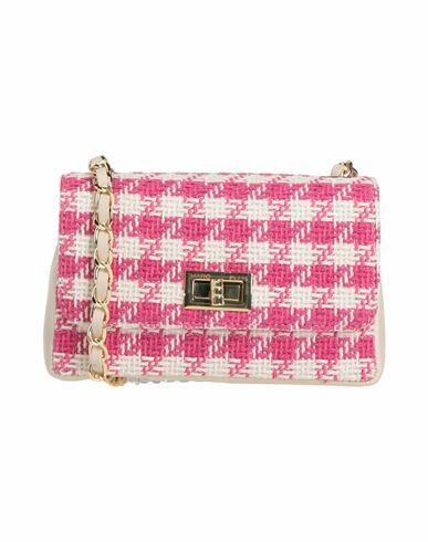 Marc Ellis Woman Cross-body bag Fuchsia Textile fibers, Soft Leather Cover