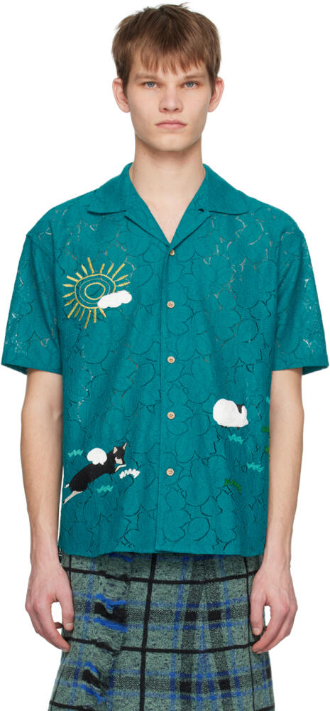 Andersson Bell Blue Summer Garden Shirt Cover