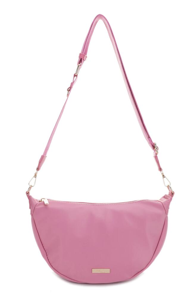 Mali + Lili Bre Nylon Sling Crossbody Bag in Mauve Cover