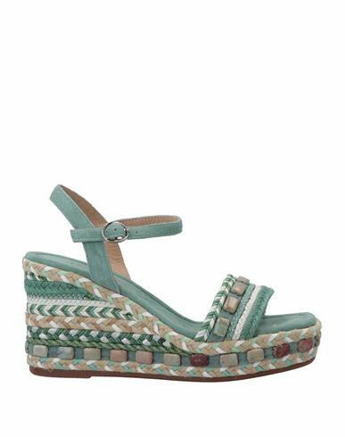 Alma En Pena. Woman Espadrilles Turquoise Soft Leather, Textile fibers Cover