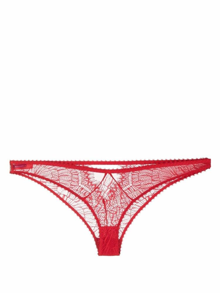 Maison Close lace insert panty - Red Cover