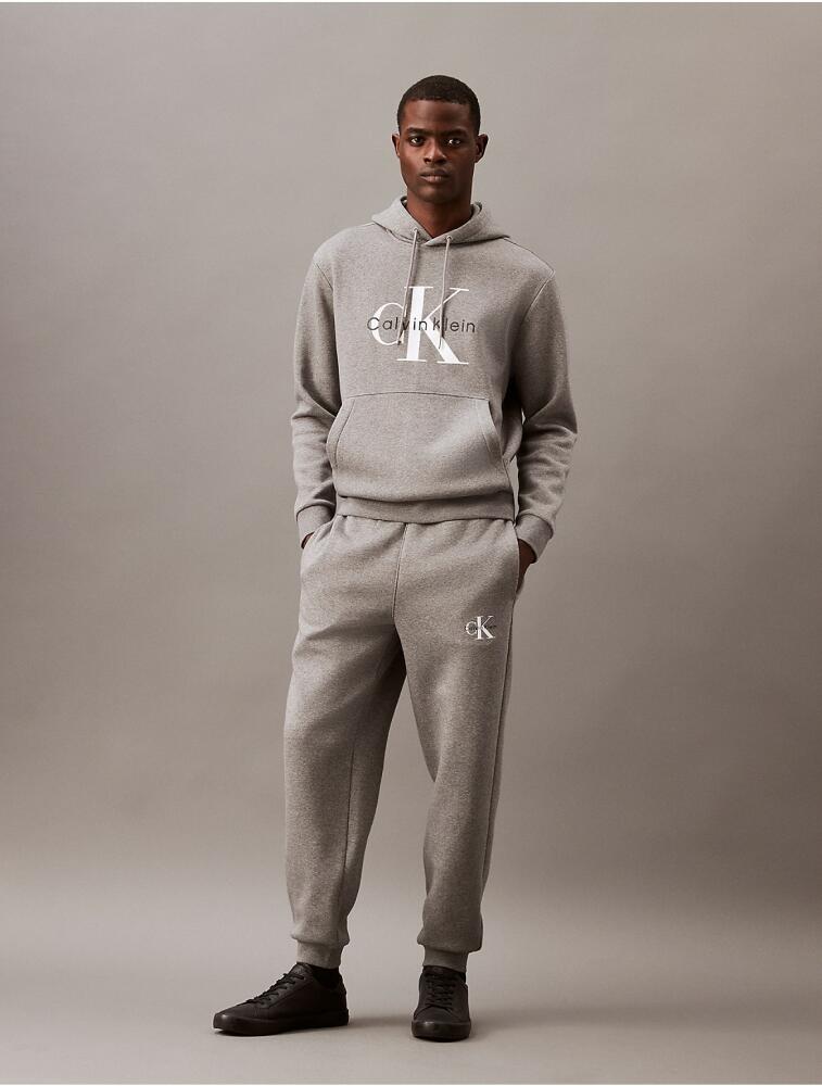 Calvin Klein Men's Monogram Logo Fleece Joggers - Grey Cover