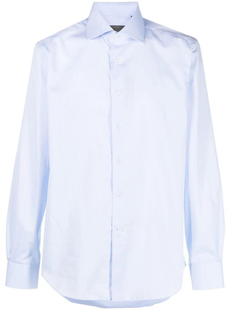 Corneliani spread collar cotton shirt - Blue Cover