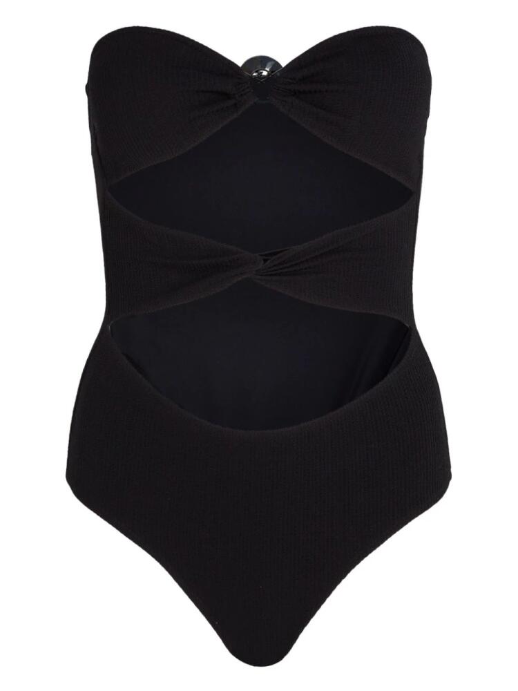 Karl Lagerfeld Fan Charm strapless swimsuit - Black Cover