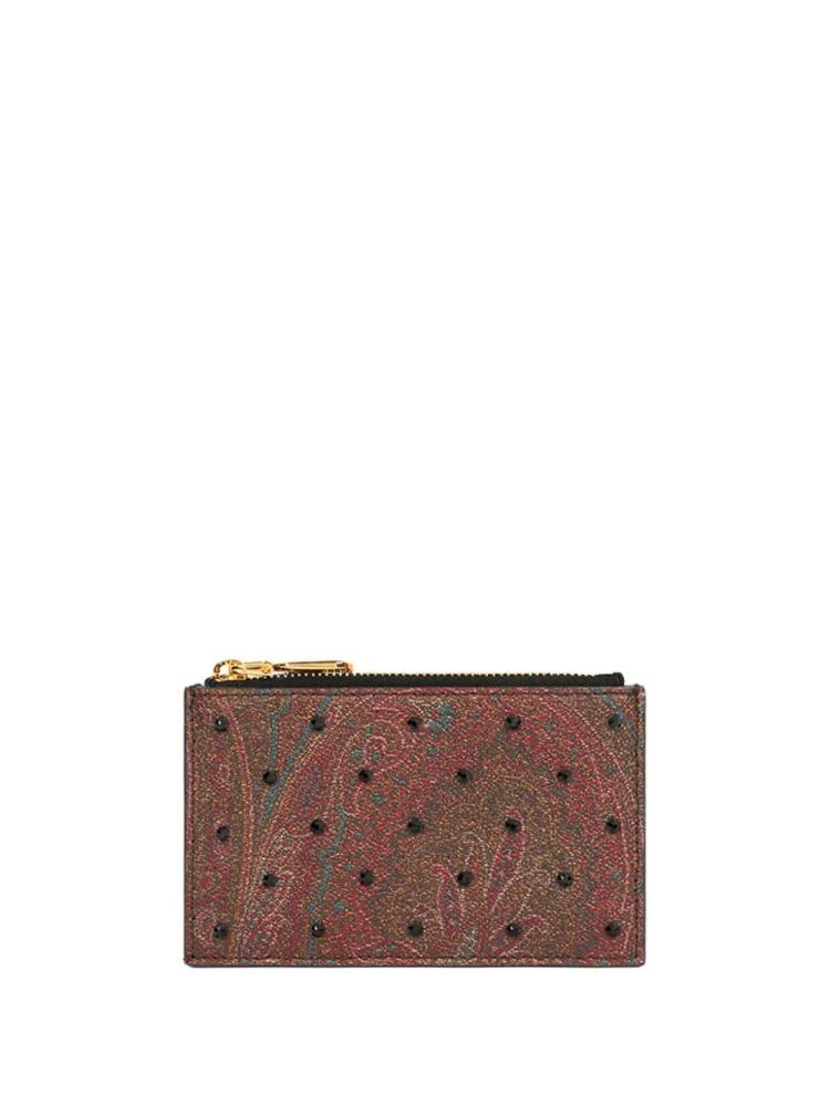 ETRO rhinestone paisley cardholder - Brown Cover