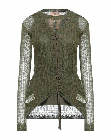 N°21 Woman Sweater Military green Mohair wool, Polyamide, Wool Cover