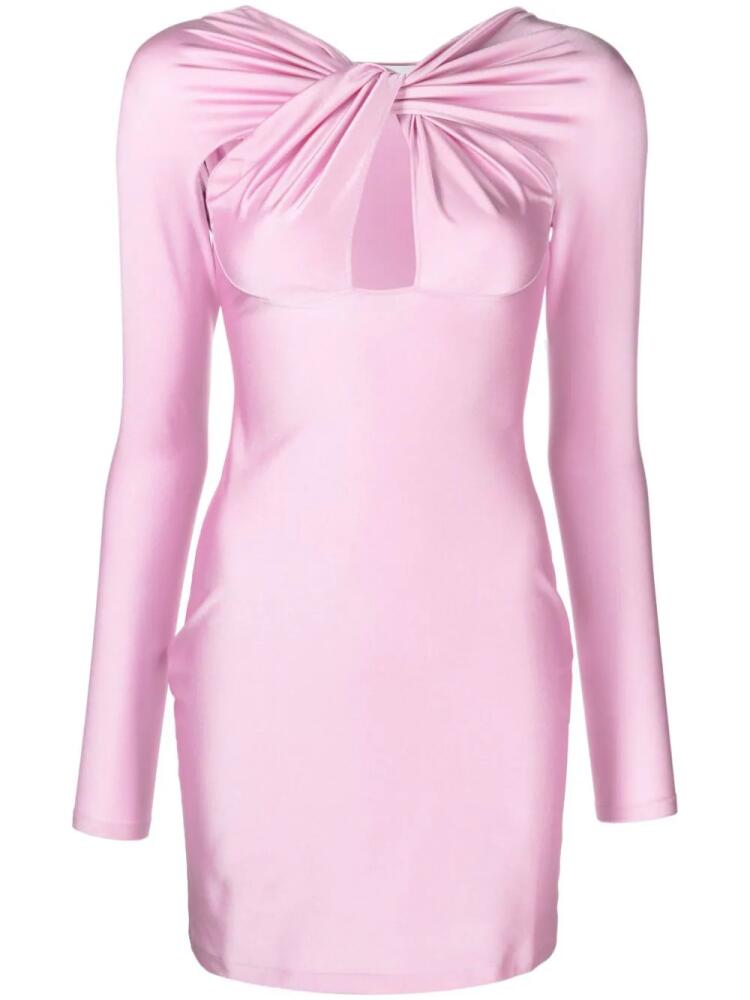 Coperni twisted cut-out mini dress - Pink Cover