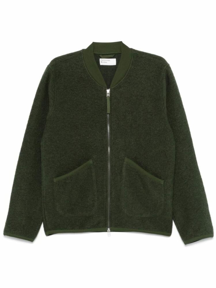 Universal Works wool fleece bomber jacket - Green Cover