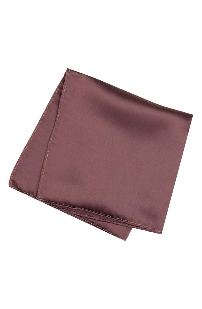 Brooklyn Brigade Solid Satin Pocket Square in Dark Mauve Cover