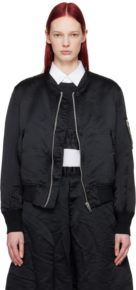 Black Comme des Garçons Black Zip Bomber Jacket Cover