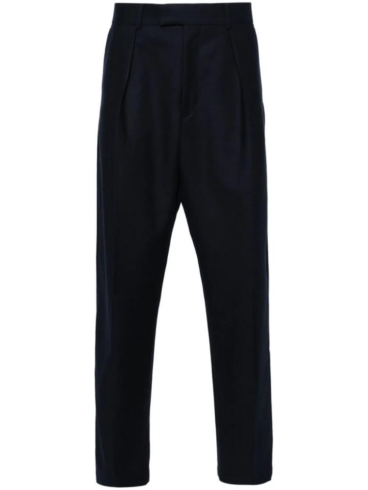 SANDRO pleat-detail straight-leg trousers - Blue Cover