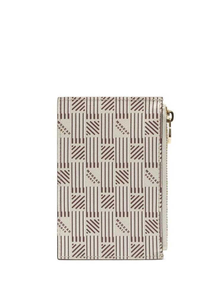 Moreau logo-stamp leather wallet - Neutrals Cover