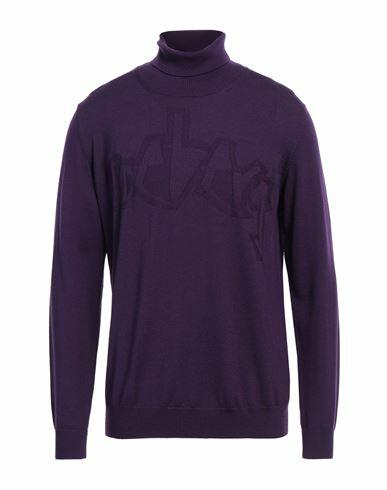 Iceberg Man Turtleneck Purple Virgin Wool Cover