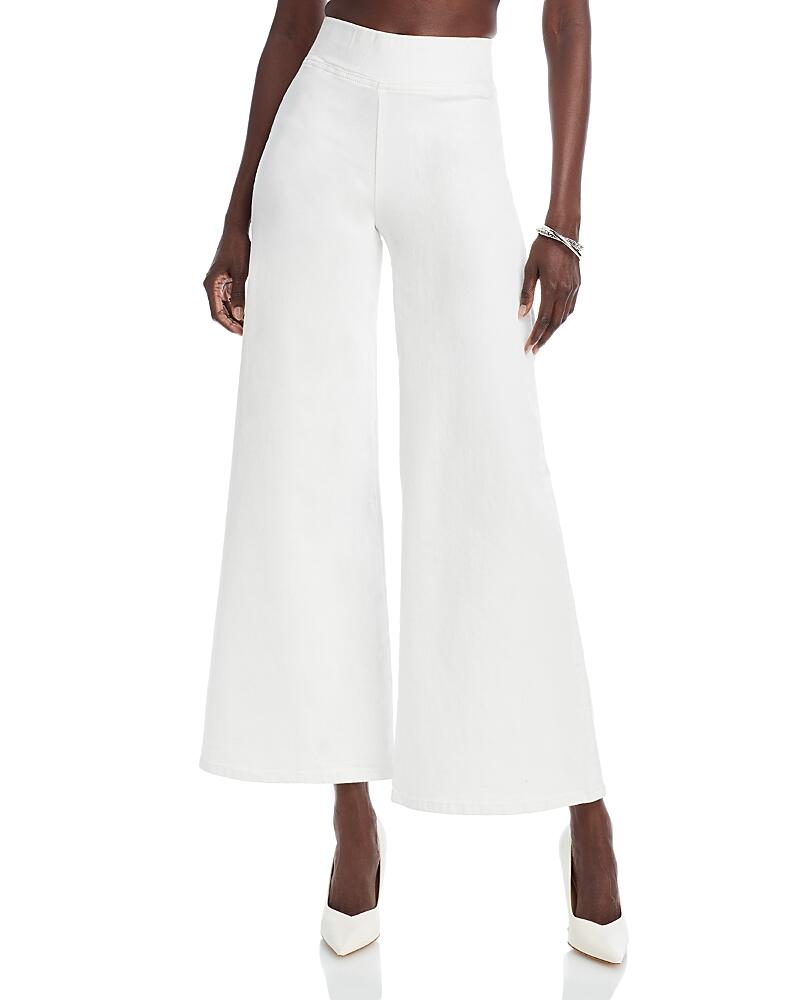 Aqua Pull On Wide Leg Jeans in White - Exclusive Cover