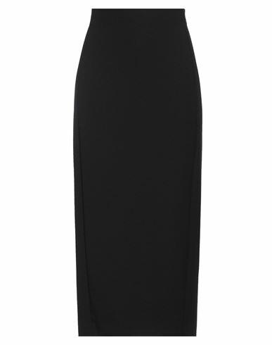 Semicouture Woman Midi skirt Black Polyester, Elastane Cover