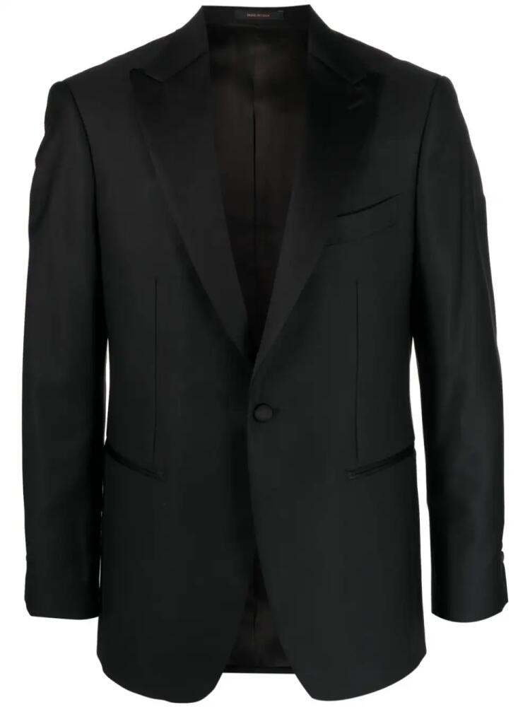 Boggi Milano single-breasted wool tuxedo jacket - Black Cover