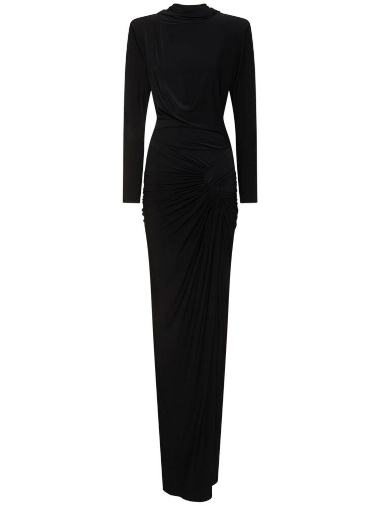 ZUHAIR MURAD Turtleneck Jersey Maxi Dress Cover