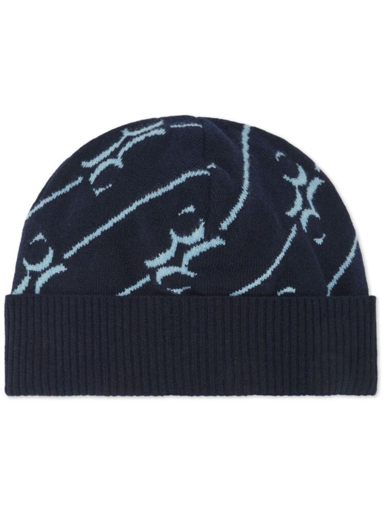 Billionaire intarsia-knit wool beanie - Blue Cover