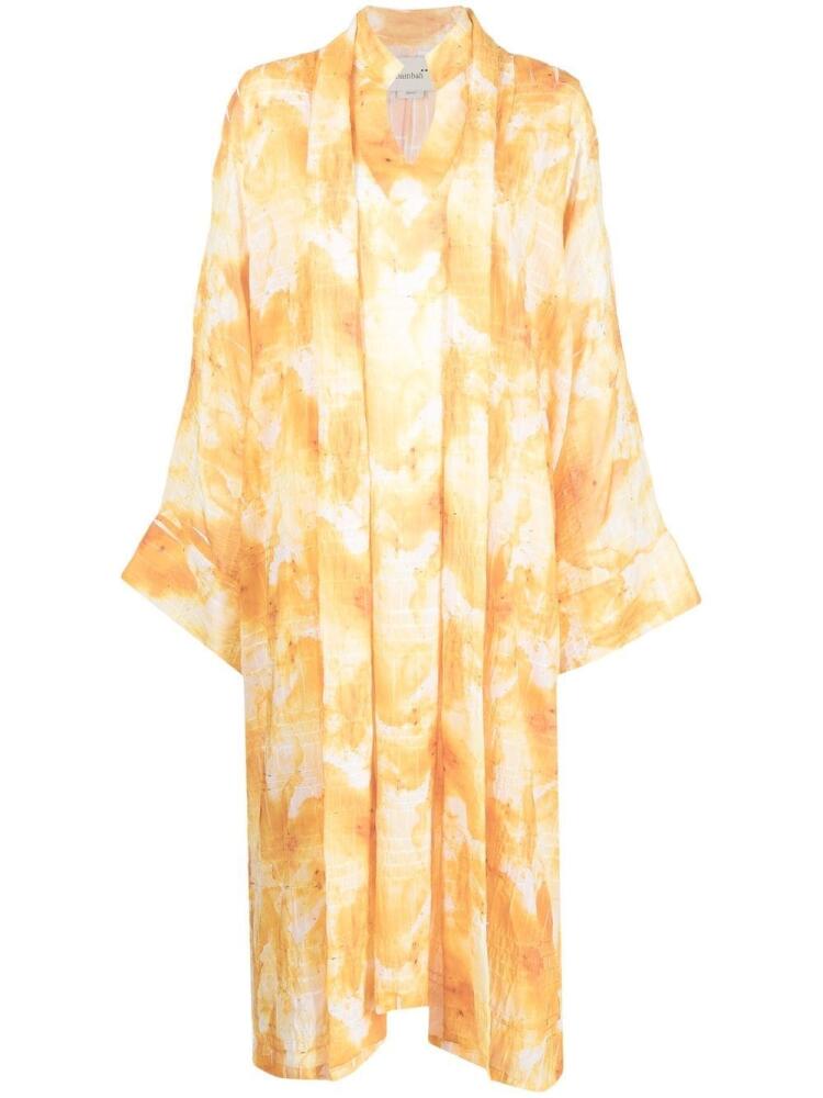 Bambah Gardenia tie-dye print dress set - Yellow Cover