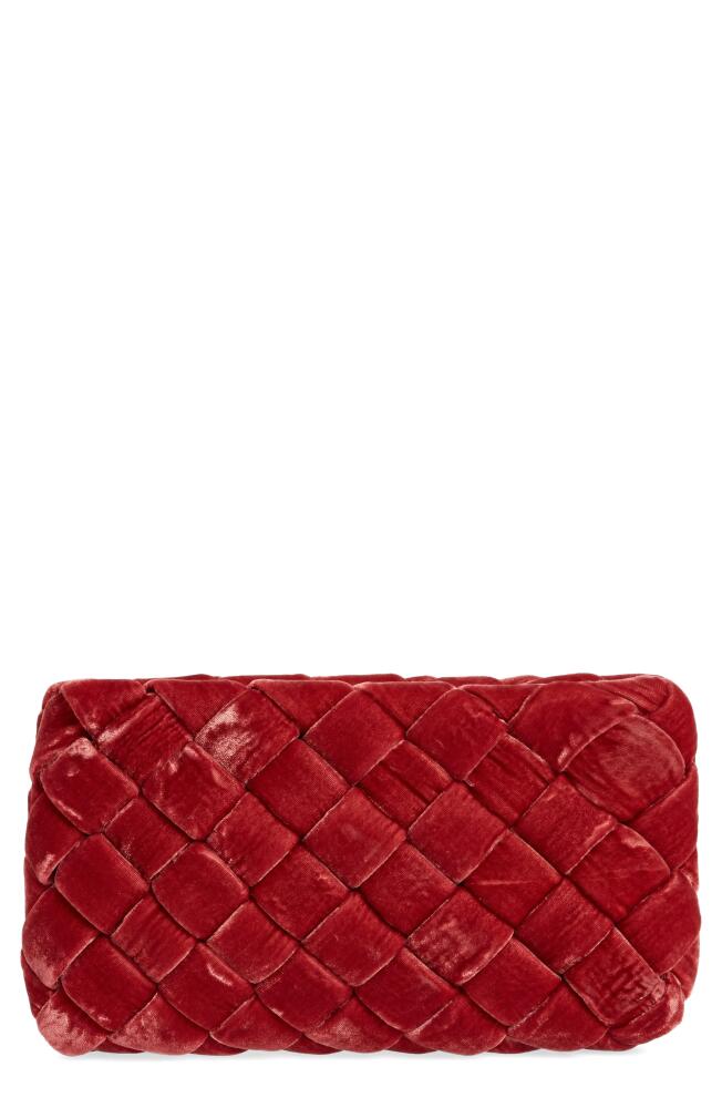 Loeffler Randall Aviva Puffy Woven Clutch in Tea Rose Cover