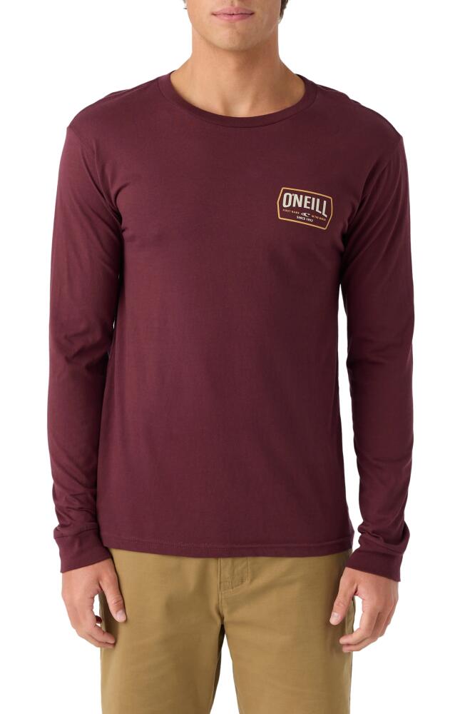 O'Neill Dither Long Sleeve Graphic T-Shirt in Burgundy Cover